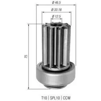 Pignon, démarreur MAGNETI MARELLI