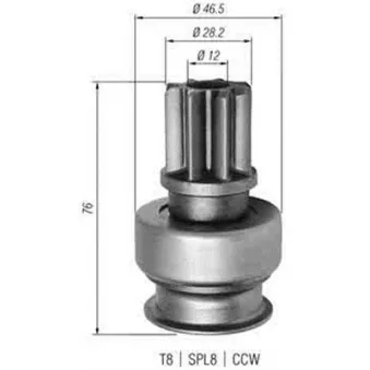 Embrayage à roue libre, démarreur MAGNETI MARELLI 940113020343