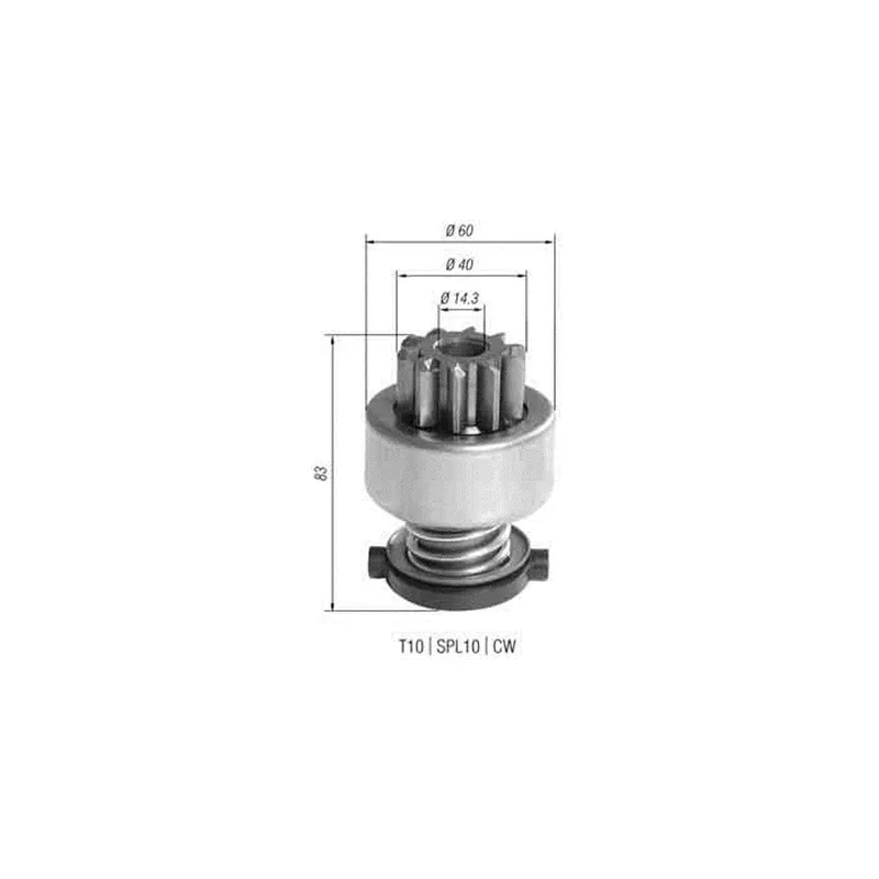 Embrayage à roue libre, démarreur MAGNETI MARELLI 940113020393