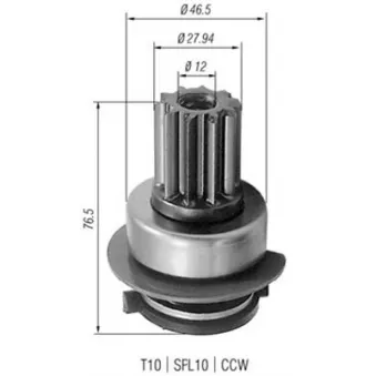 Embrayage à roue libre, démarreur MAGNETI MARELLI 940113020223