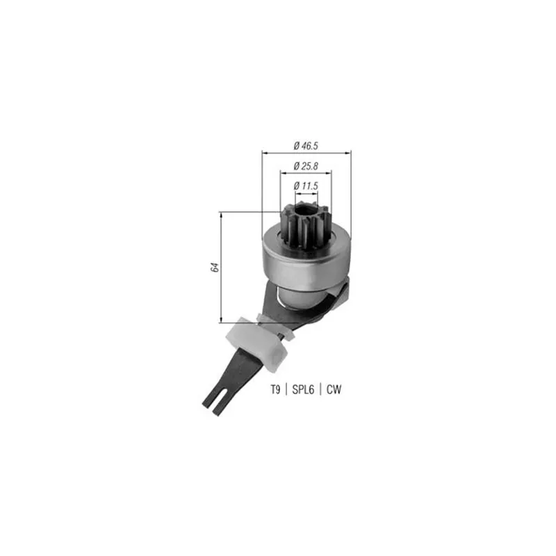 Pignon, démarreur MAGNETI MARELLI 940113020438