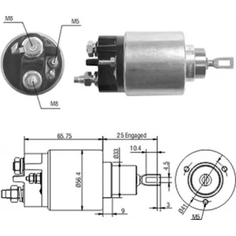 Solénoïde, démarreur MAGNETI MARELLI 940113050208