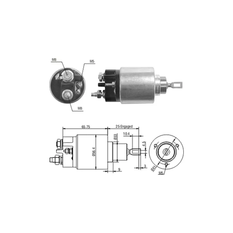 Solénoïde, démarreur MAGNETI MARELLI 940113050208