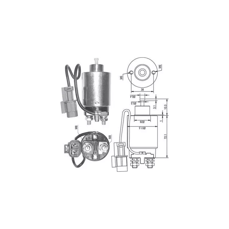 Contacteur, démarreur MAGNETI MARELLI 940113050287