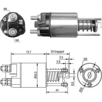 Contacteur, démarreur MAGNETI MARELLI 940113050528