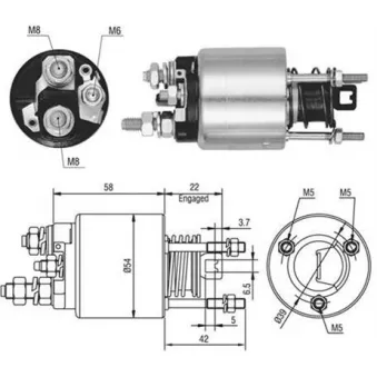 Solénoïde, démarreur MAGNETI MARELLI 940113050526