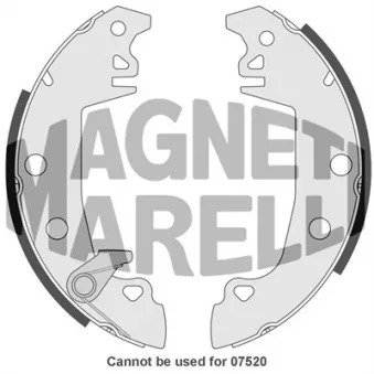 Jeu de 4 plaquettes de frein avant MAGNETI MARELLI 360219192100