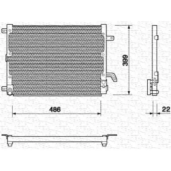 Condenseur, climatisation MAGNETI MARELLI 350203122000