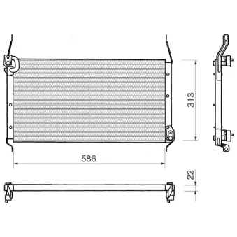 Condenseur, climatisation MAGNETI MARELLI 350203150000