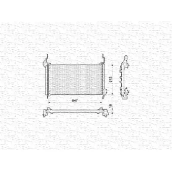 Condenseur, climatisation MAGNETI MARELLI 350203146000