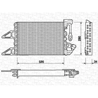 Condenseur, climatisation MAGNETI MARELLI 350203140000