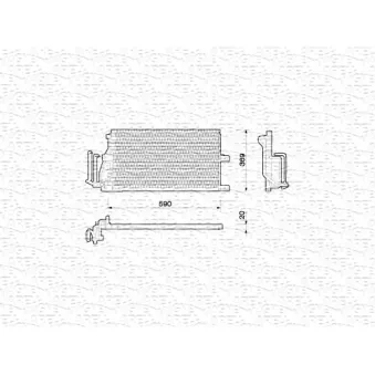 Condenseur, climatisation MAGNETI MARELLI 350203210000