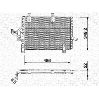 Condenseur, climatisation MAGNETI MARELLI 350203124000