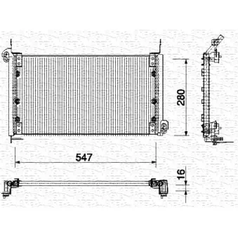 Condenseur, climatisation MAGNETI MARELLI 350203135000