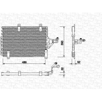 Condenseur, climatisation MAGNETI MARELLI 350203102000