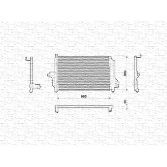 Condenseur, climatisation MAGNETI MARELLI 350203214000
