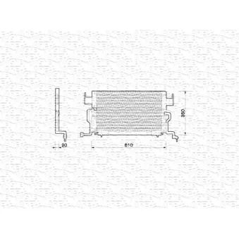 Condenseur, climatisation MAGNETI MARELLI 350203204000