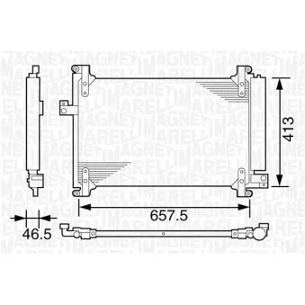 Condenseur, climatisation MAGNETI MARELLI 350203161000