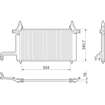 Condenseur, climatisation MAGNETI MARELLI 350203153000