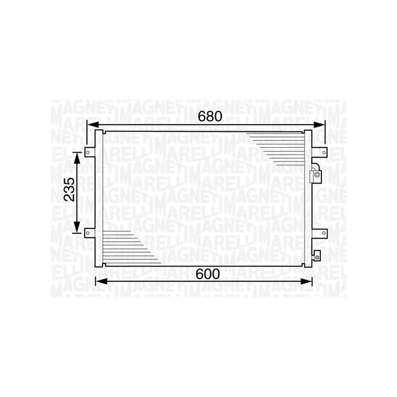 Condenseur, climatisation MAGNETI MARELLI 350203239000