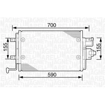 Condenseur, climatisation MAGNETI MARELLI 350203238000