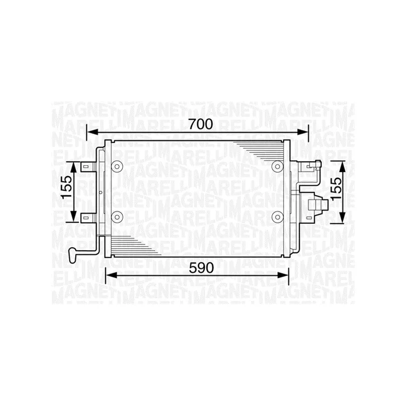Condenseur, climatisation MAGNETI MARELLI 350203238000