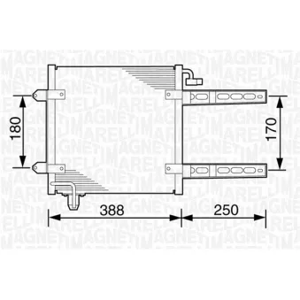 Condenseur, climatisation MAGNETI MARELLI 350203237000