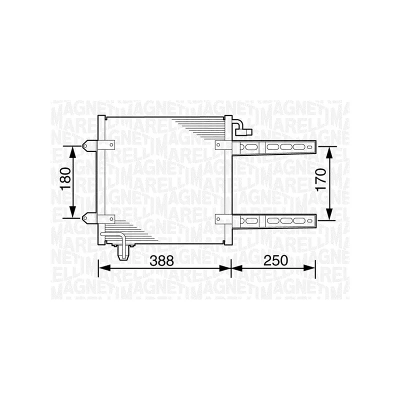 Condenseur, climatisation MAGNETI MARELLI 350203237000