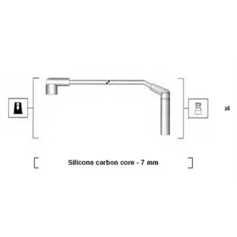 Kit de câbles d'allumage MAGNETI MARELLI 941285120871