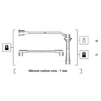 Kit de câbles d'allumage MAGNETI MARELLI 941285090845