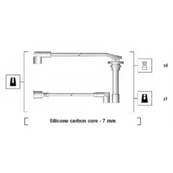 Kit de câbles d'allumage MAGNETI MARELLI 941275010862