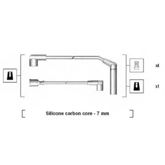 Kit de câbles d'allumage MAGNETI MARELLI 941295070879