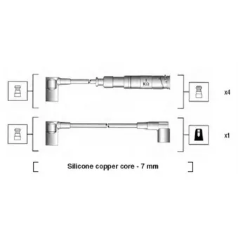 Kit de câbles d'allumage MAGNETI MARELLI 941115020651