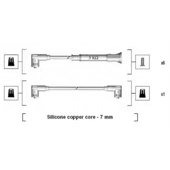 Kit de câbles d'allumage MAGNETI MARELLI