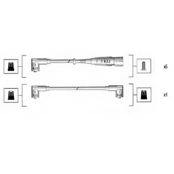 Kit de câbles d'allumage MAGNETI MARELLI 941055110535