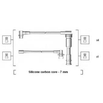 Kit de câbles d'allumage MAGNETI MARELLI 941145220719