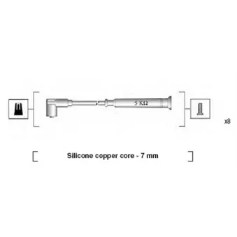 Kit de câbles d'allumage MAGNETI MARELLI 941045270514