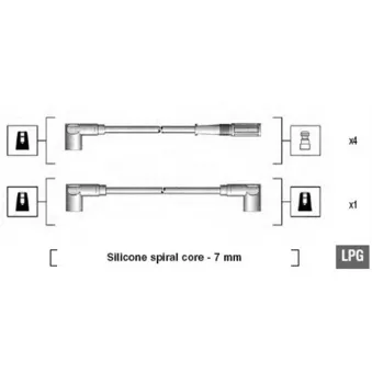 Kit de câbles d'allumage MAGNETI MARELLI 941095650605