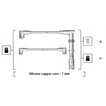 Kit de câbles d'allumage MAGNETI MARELLI 941055090534