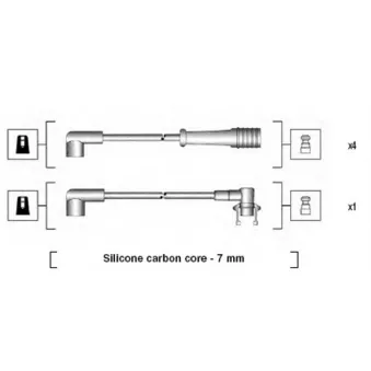 Kit de câbles d'allumage MAGNETI MARELLI 941145150712