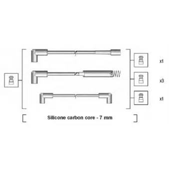 Kit de câbles d'allumage MAGNETI MARELLI 941125180672