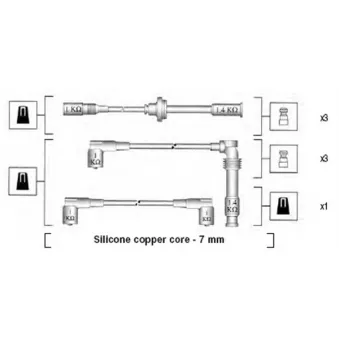 Kit de câbles d'allumage MAGNETI MARELLI 941045400525