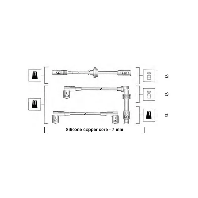 Kit de câbles d'allumage MAGNETI MARELLI 941045400525