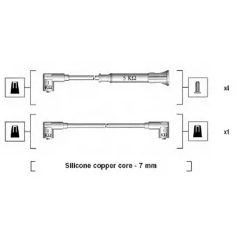 Kit de câbles d'allumage MAGNETI MARELLI 941075000544
