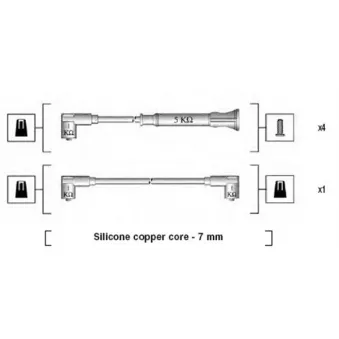 Kit de câbles d'allumage MAGNETI MARELLI 941075270562