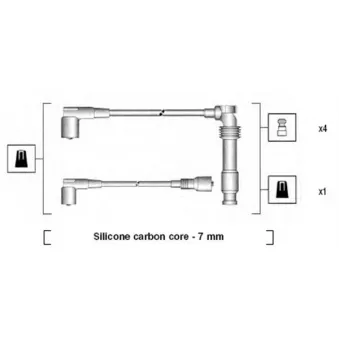 Kit de câbles d'allumage MAGNETI MARELLI 941125300682