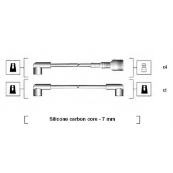 Kit de câbles d'allumage MAGNETI MARELLI 941044060500