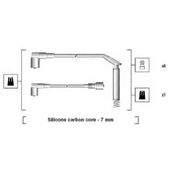 Kit de câbles d'allumage MAGNETI MARELLI 941125150669