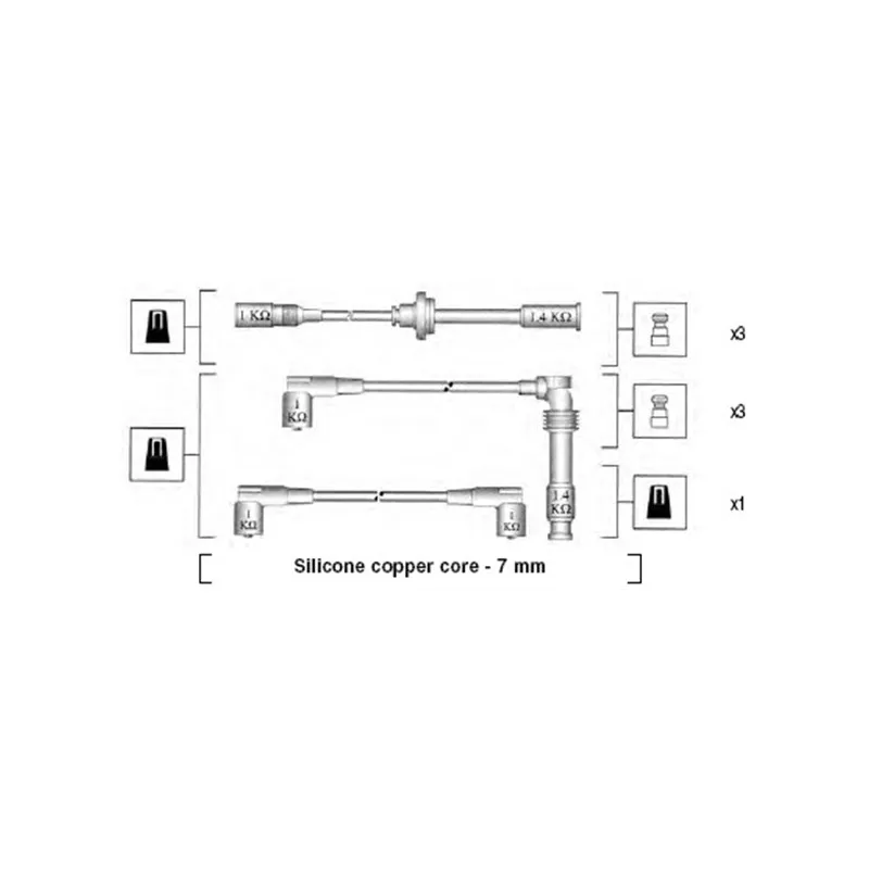 Kit de câbles d'allumage MAGNETI MARELLI 941045390524