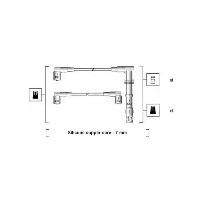 Kit de câbles d'allumage MAGNETI MARELLI 941055120536